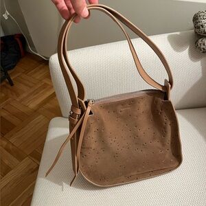 All Saints mini echo suede bag
